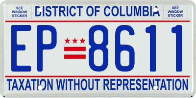 DC license plate EP8611