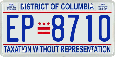 DC license plate EP8710