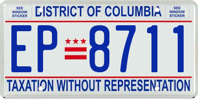 DC license plate EP8711