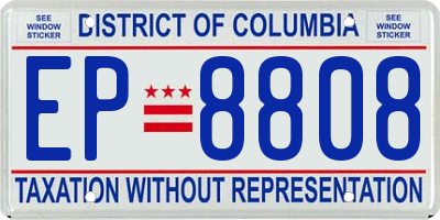 DC license plate EP8808