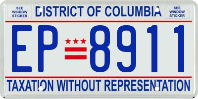 DC license plate EP8911