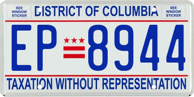DC license plate EP8944