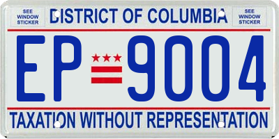 DC license plate EP9004