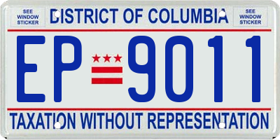 DC license plate EP9011