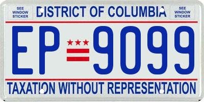DC license plate EP9099