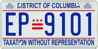 DC license plate EP9101