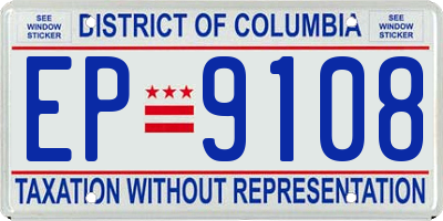DC license plate EP9108