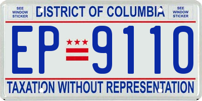 DC license plate EP9110