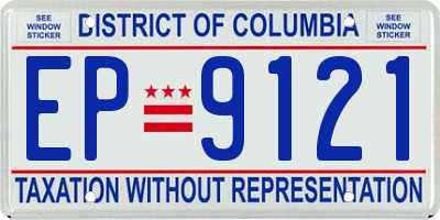 DC license plate EP9121