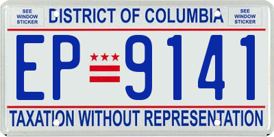 DC license plate EP9141
