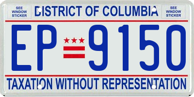 DC license plate EP9150