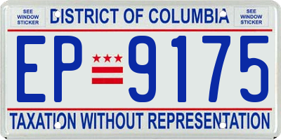 DC license plate EP9175