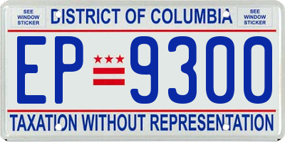 DC license plate EP9300