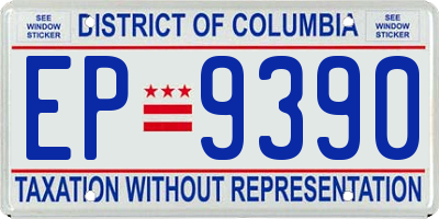 DC license plate EP9390