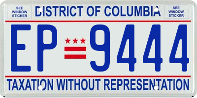 DC license plate EP9444