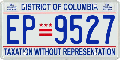 DC license plate EP9527