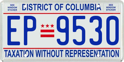DC license plate EP9530