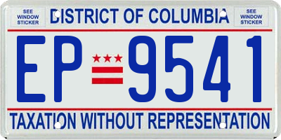 DC license plate EP9541