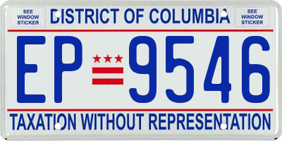 DC license plate EP9546