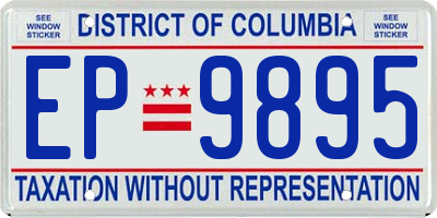 DC license plate EP9895