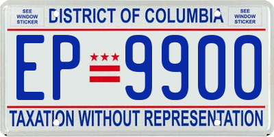 DC license plate EP9900