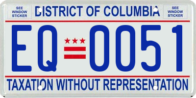 DC license plate EQ0051