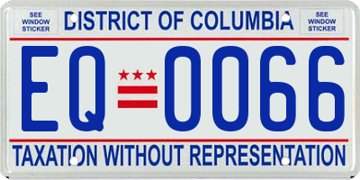 DC license plate EQ0066