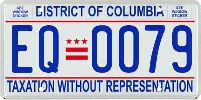 DC license plate EQ0079