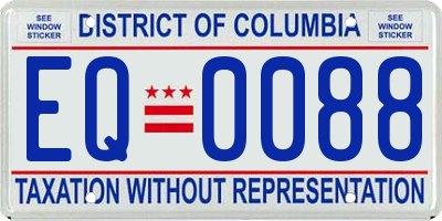 DC license plate EQ0088
