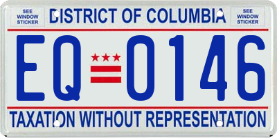 DC license plate EQ0146