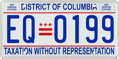 DC license plate EQ0199