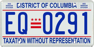 DC license plate EQ0291