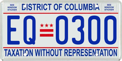 DC license plate EQ0300