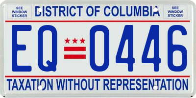 DC license plate EQ0446