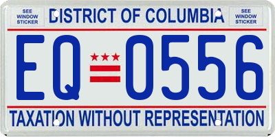 DC license plate EQ0556
