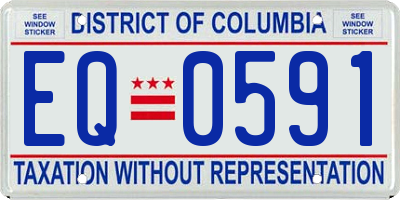 DC license plate EQ0591