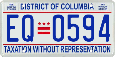 DC license plate EQ0594
