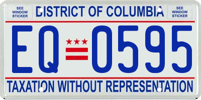 DC license plate EQ0595