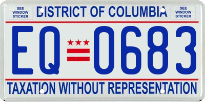 DC license plate EQ0683