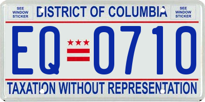 DC license plate EQ0710