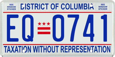 DC license plate EQ0741