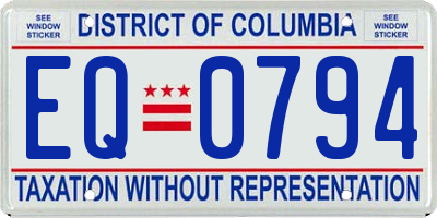 DC license plate EQ0794