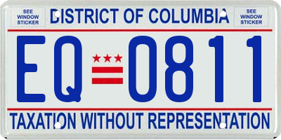 DC license plate EQ0811