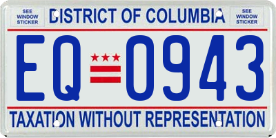 DC license plate EQ0943