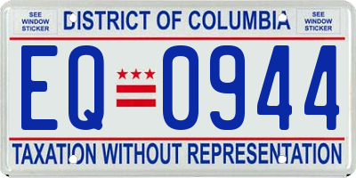 DC license plate EQ0944