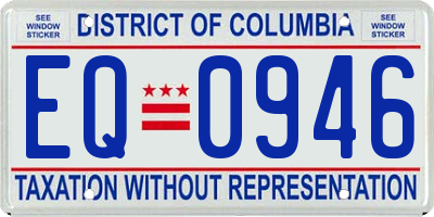 DC license plate EQ0946