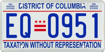 DC license plate EQ0951