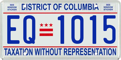 DC license plate EQ1015