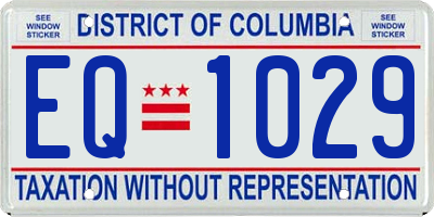 DC license plate EQ1029