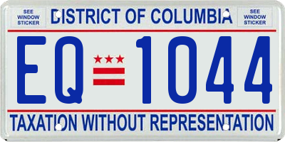 DC license plate EQ1044